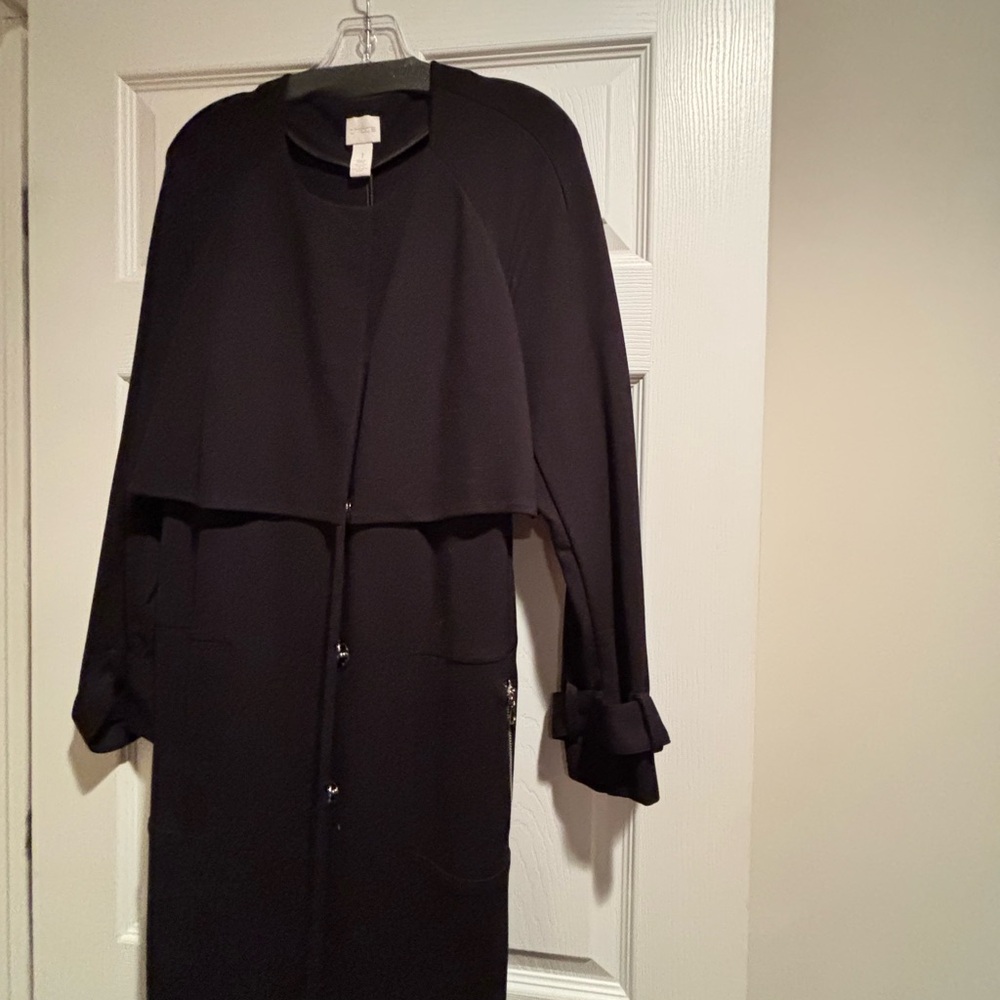Chico’s Black Trench Coat